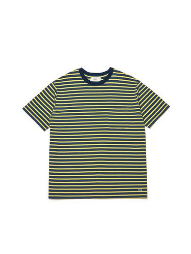 STRIPED POCKET LOOSE T-SHIRT YELLOW - Rolling Studios - Modalova