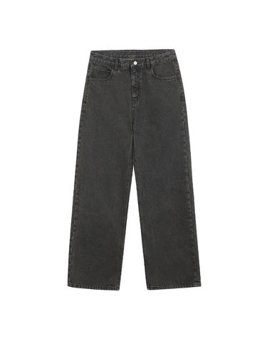 Classic Vintage Washed Denim Pants_Black - ULKIN - Modalova