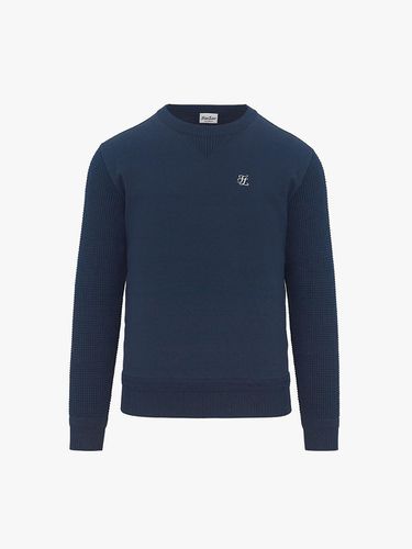 Men's round neck rib knitwear (Navy) - FAIRLIAR GOLF - Modalova