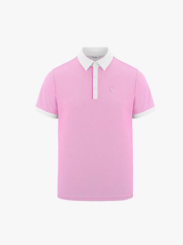 Men's Two-Tone Jacquard T-Shirt (Pink) - FAIRLIAR GOLF - Modalova