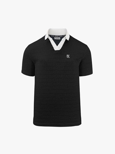 Men's Logo Jacquard T-shirt (Black) - FAIRLIAR GOLF - Modalova