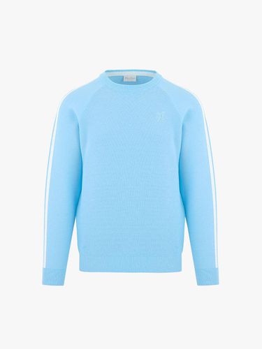 Men's Waffle Tissue Round Knitwear (Turquoise) - FAIRLIAR GOLF - Modalova