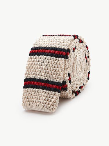 Stripe knit tie (beige) - STCO - Modalova