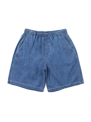 Denim Basic Shorts _ Indigo - ADHOC - Modalova