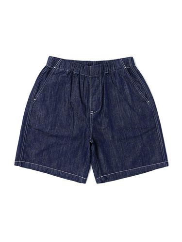 Denim Basic Shorts _ Dark Indigo - ADHOC - Modalova