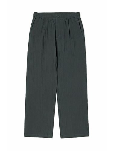 Seersucker Full Banding Wide Pants _ - ADHOC - Modalova