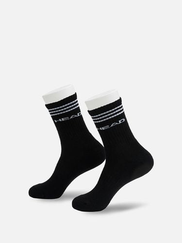 Stripe Logo Long Neck Socks _ Black - Head - Modalova