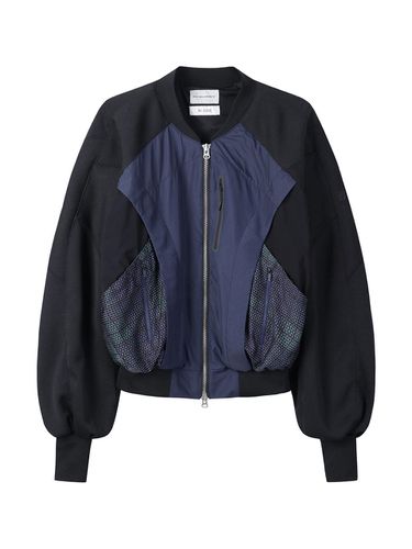 Check Point Patchwork Bomber Jacket _ - RE;CODE - Modalova