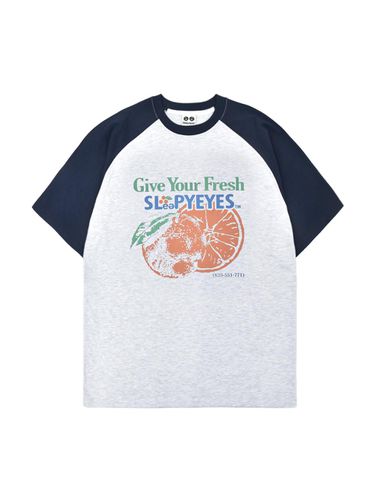 Graphic Logo Raglan Short Sleeves T-Shirt - SLEEPYEYES - Modalova