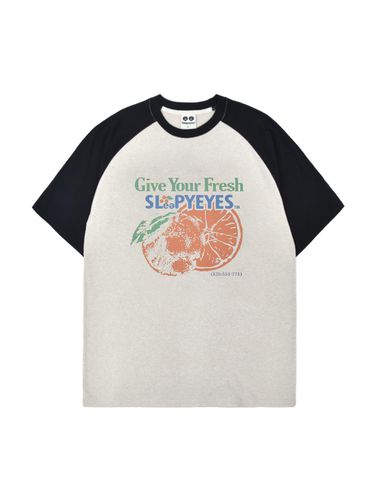 Graphic Logo Raglan Short Sleeves T-Shirt - SLEEPYEYES - Modalova