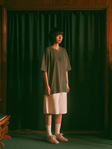 Bill Logo Pigment Short Sleeves T-Shirt - Charcoal - SLEEPYEYES - Modalova