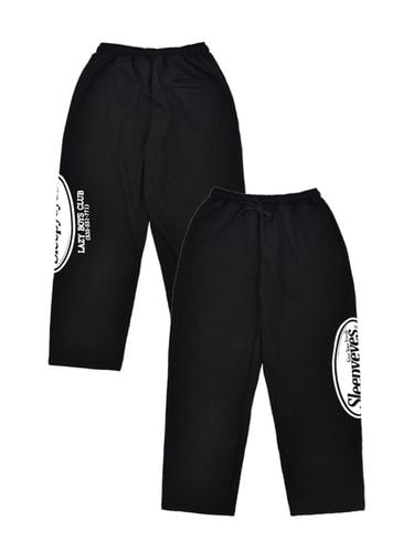 Ellipse Logo Wide Sweat Pants - Black - SLEEPYEYES - Modalova