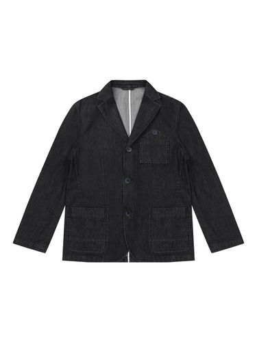 Denim 3 Button Jacket_Black - SOLEW - Modalova