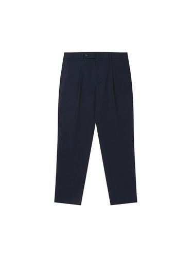 Cotton One Tuck Tapered Pants_Navy - SOLEW - Modalova