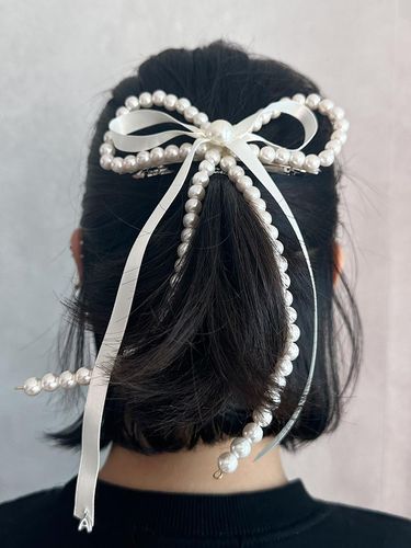 Pearl ribbon hairpin-JH0010 - andseeyou - Modalova