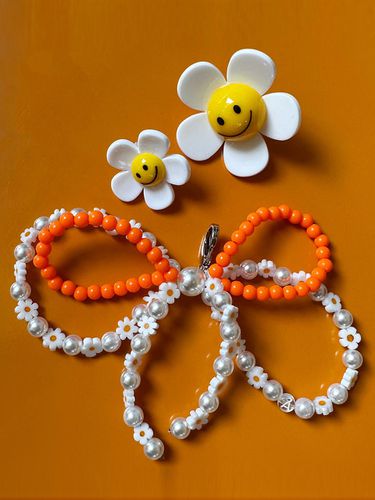 Smile Daisy Ribbon Charm Set -JC0029(SET) - andseeyou - Modalova