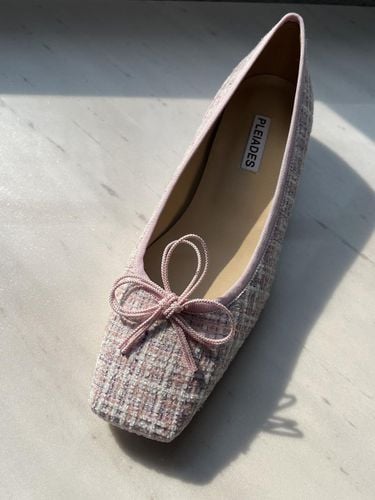 GINGER Ballerina Shoes - Tweed Pink - pleiades - Modalova