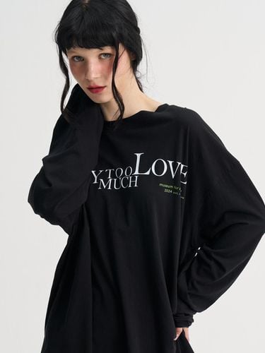 Supima Silket Loosefit T-Shirt_Black - SORRY TOO MUCH LOVE - Modalova