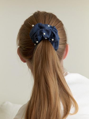 Denim pearl Scrunchie - Primaute - Modalova