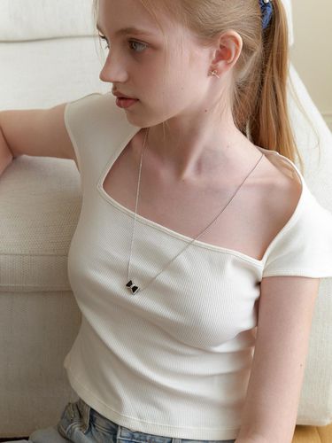 Black&white Ribbon Necklace - Primaute - Modalova