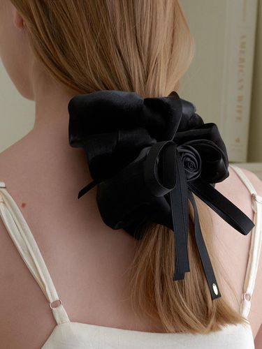 Rose Chiffon Ribbon Scrunchie - Primaute - Modalova