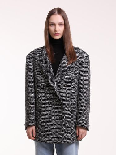 Oversized Wool Jacket Black Tweed - vente - Modalova