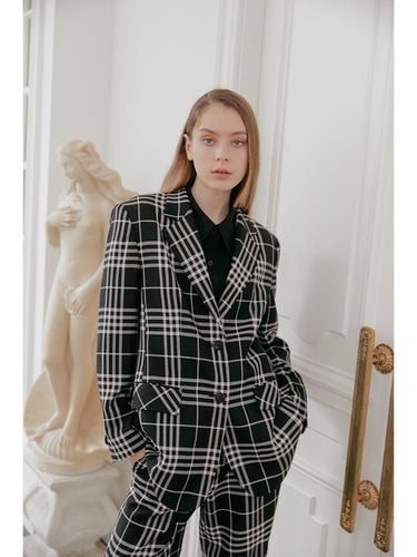 Royal Plaid Suit Jacket Royal Checkered Jacket - Aile de - Modalova