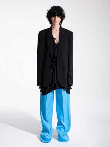 Blue Soft Wide 2 Tuck Pants - vente - Modalova