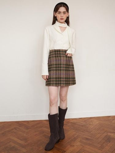 Coco wool check mini skirt KK - F.cocoromiz - Modalova