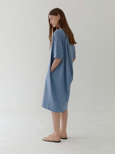 Dear drape jersey dress-skyblue - KILHOUETTE - Modalova