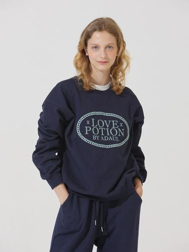 LOVE POTION loose fit sweat shirts - navy - ADAUL - Modalova