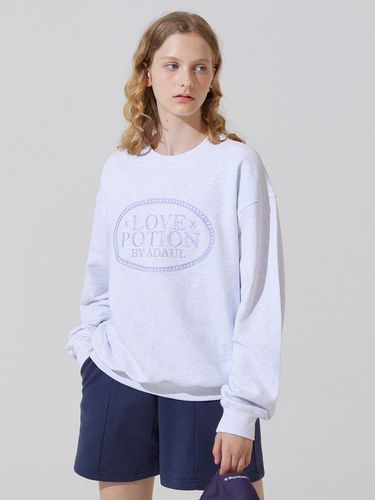 LOVE POTION loose fit sweat shirts - whitemellange - ADAUL - Modalova