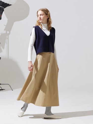 Tale flare A line long skirt - beige - ADAUL - Modalova