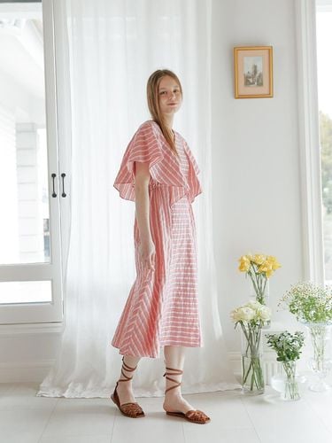 Seersucker lily summer dress_pink - Aile de - Modalova