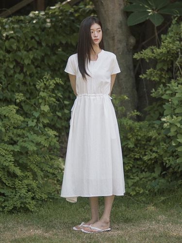 Two way string long dress - white - ADAUL - Modalova