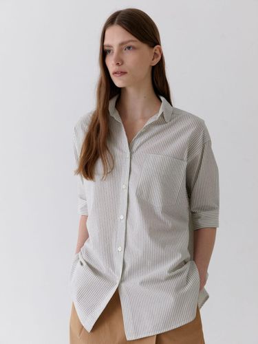 Dear Loose Shirts-Light Beige Stripe - KILHOUETTE - Modalova