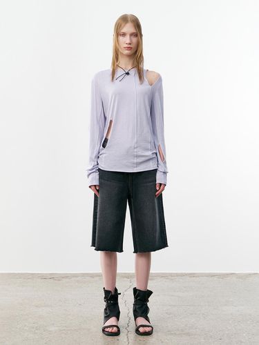 SLIT LONG SLEEVE TOP, SKYBLUE - STUDIO TABLE - Modalova