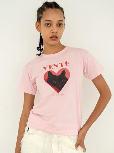 Kiss Kiss Logo Tee Pink - vente - Modalova