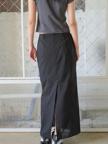 Hot Slit Maxi Skirt Black - answerisyes - Modalova