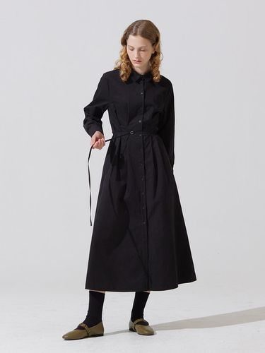 Lery long shirt dress - black - ADAUL - Modalova