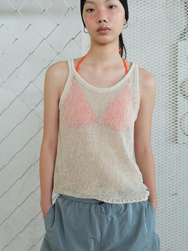 Paper Knit sleeveless beige - answerisyes - Modalova