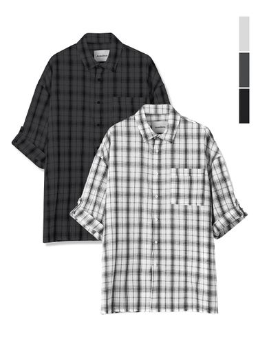 Smith Linkle Check Overfit Rollup Shirt - 3COL - AVANDRESS - Modalova