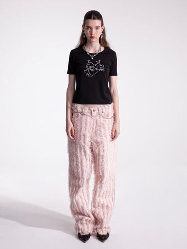 Fake Feather 5 Pocket Pants - vente - Modalova