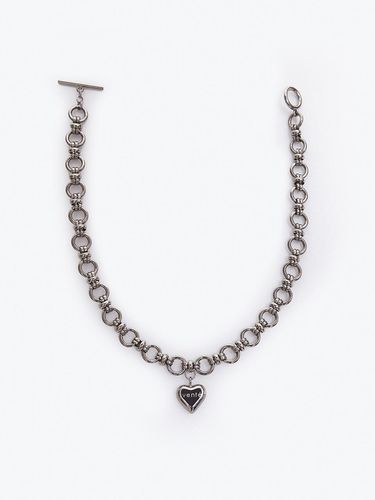 Heart Pendant Bold Chain Necklace - vente - Modalova