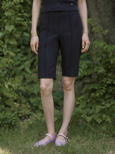 Incision capri pants - black - ADAUL - Modalova