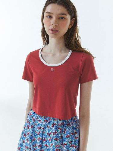 RVS Ringer Cropped T-Shirt Red - RAVEROUS - Modalova