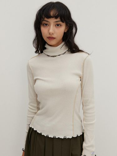 Contrast Interlock Turtle Neck T/Shirts - RAVEROUS - Modalova