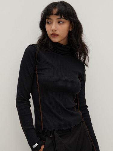 Contrast Interlock Turtle Neck T/Shirts - RAVEROUS - Modalova