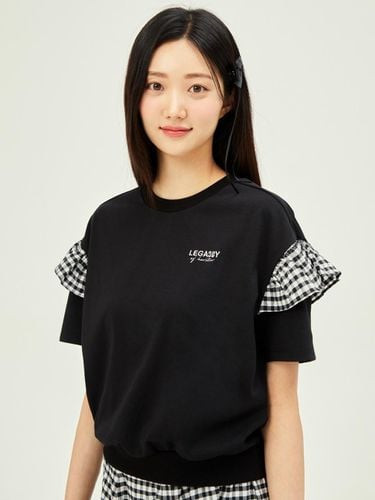 J) Plaid Frill Sweat T-shirt - JJ JIGOTT - Modalova