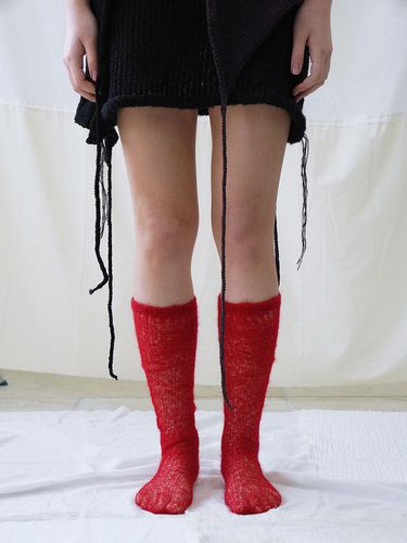 Mohair socks in red - Kindred - Modalova